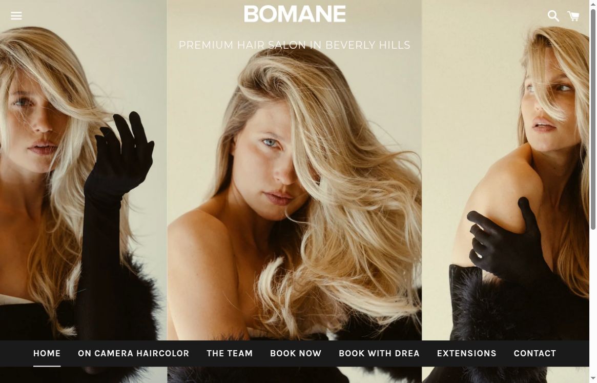 bomane website homepage